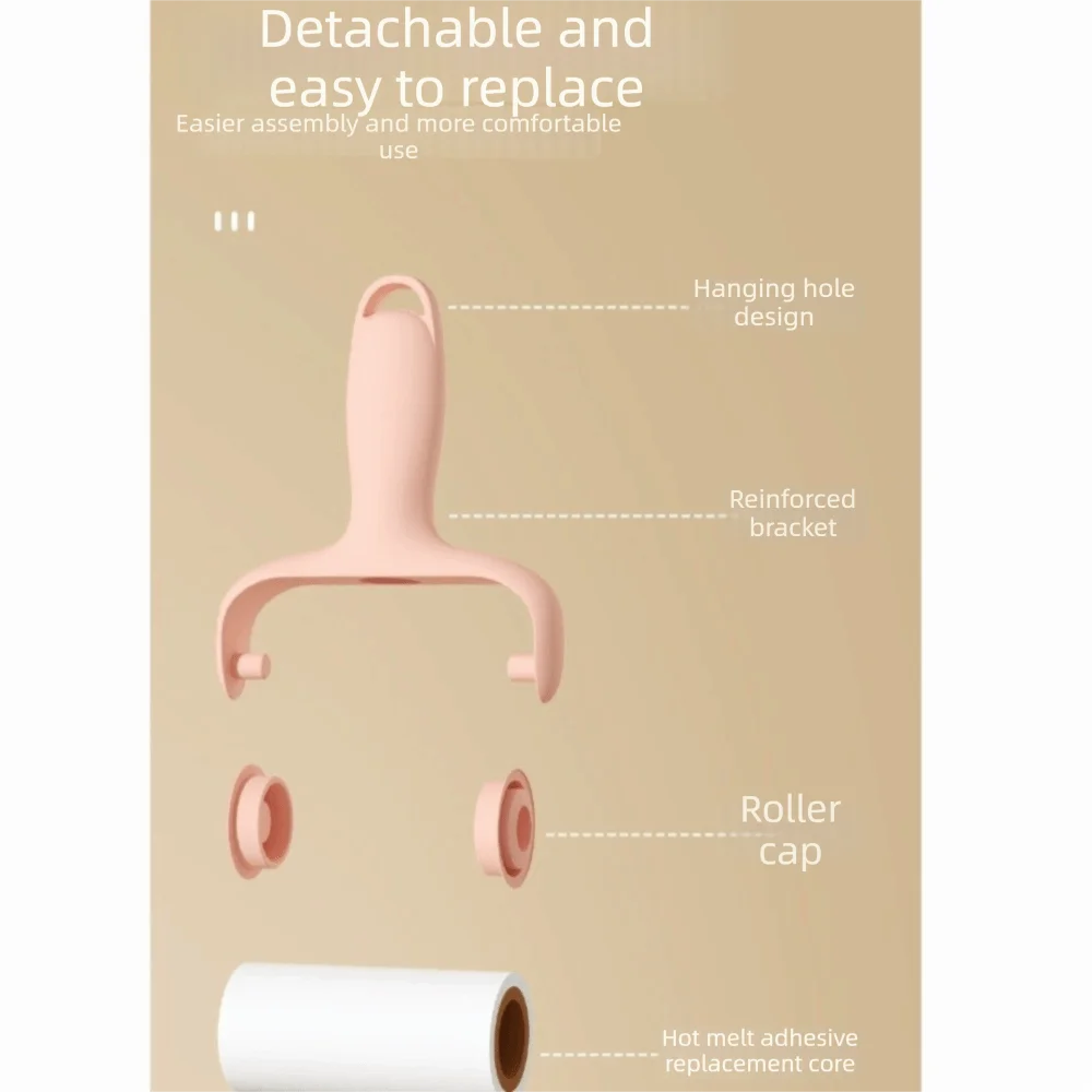 Mini Lint Roller Extra Sticky Fuse Beads Pet Hair Remover Roller Tear-Off Type Reusable Nail Stamp Cleaning Roller