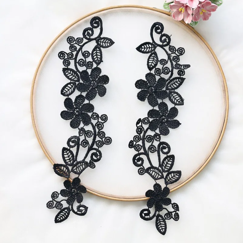 10 Pairs Premium Lace Embroidered Flower Patterns DIY Accessories for Handmade Clothing Wedding Dress Laces Ideal for Crafting