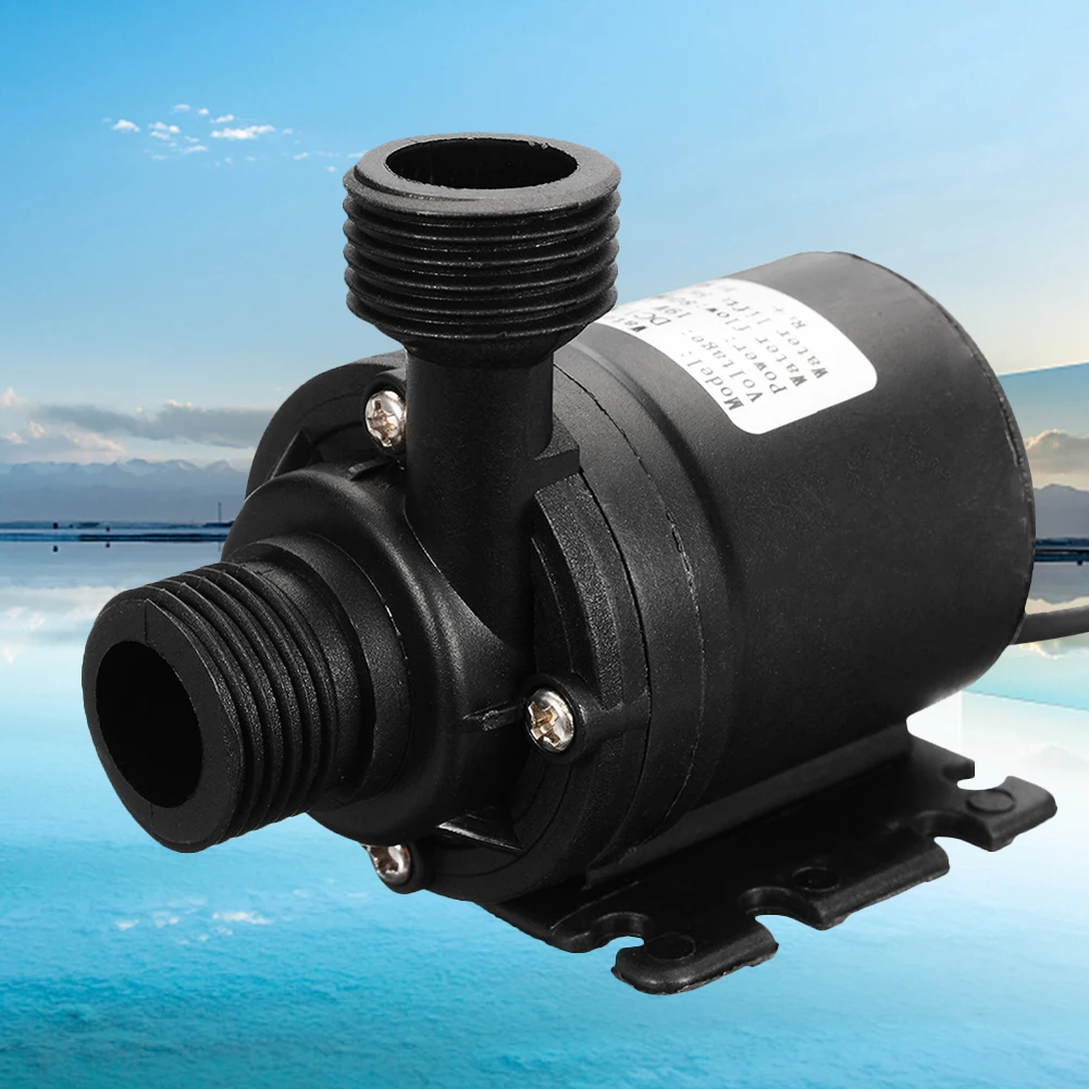 DC 12V/24V Water Transfer Pump Waterproof Water Submersion Pump 5.5 M Brushless Motor for Cooling System Fountains Heater