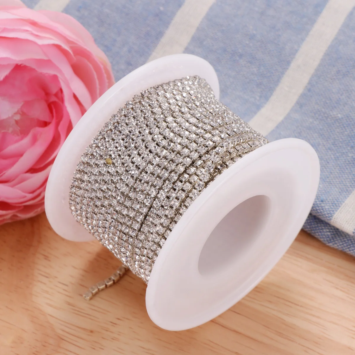 

10M Claw Chain Crystal Trimming Jewelry Sewing Beads Artificial Close Decor Wedding Bridal Veil Costumes Garments Cake