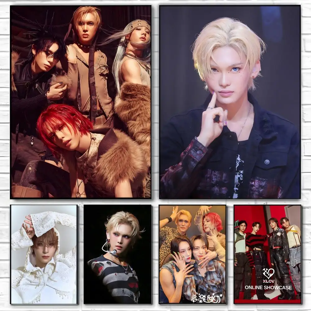 Kpop Genderless Group X-XLOV Poster  Self-adhesive Art Waterproof Paper Sticker Coffee House Bar Room Wall Decor