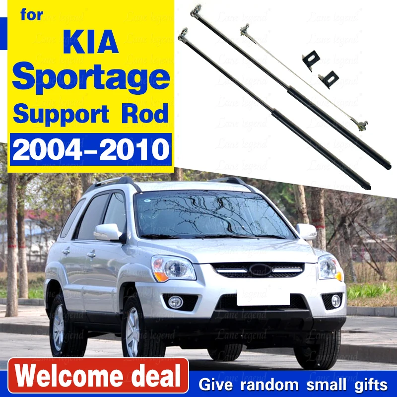 For Kia Sportage 2004-2010 JE KM 2TH Refit Bonnet Hood Cover Gas Shock Lift Strut Bars Support Rod Accessories Car-styling