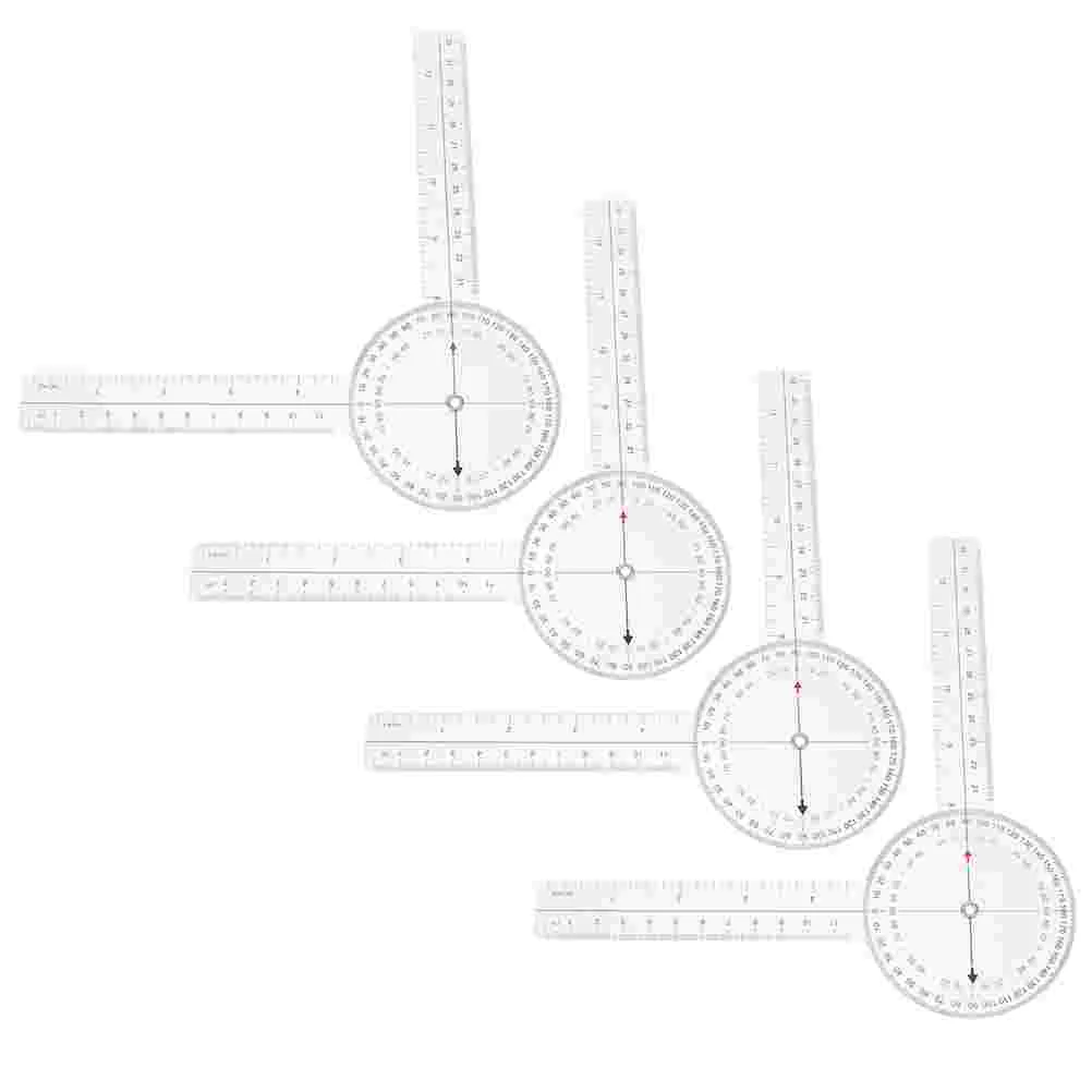 4 Pcs 8 Inch Angle Ruler Flexible Goniometer Professional Measuring Tool Plastic Protractor Accurate Scale Lightweight Safe Use