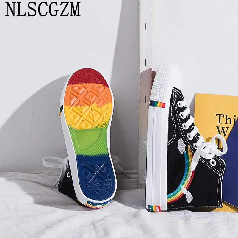 Woman Vulcanize Shoes Brand Canvas Shoes Women Summer Shoes Women Platform Sneakers Ladies Flats Zapatos Casuales De Mujer 2024