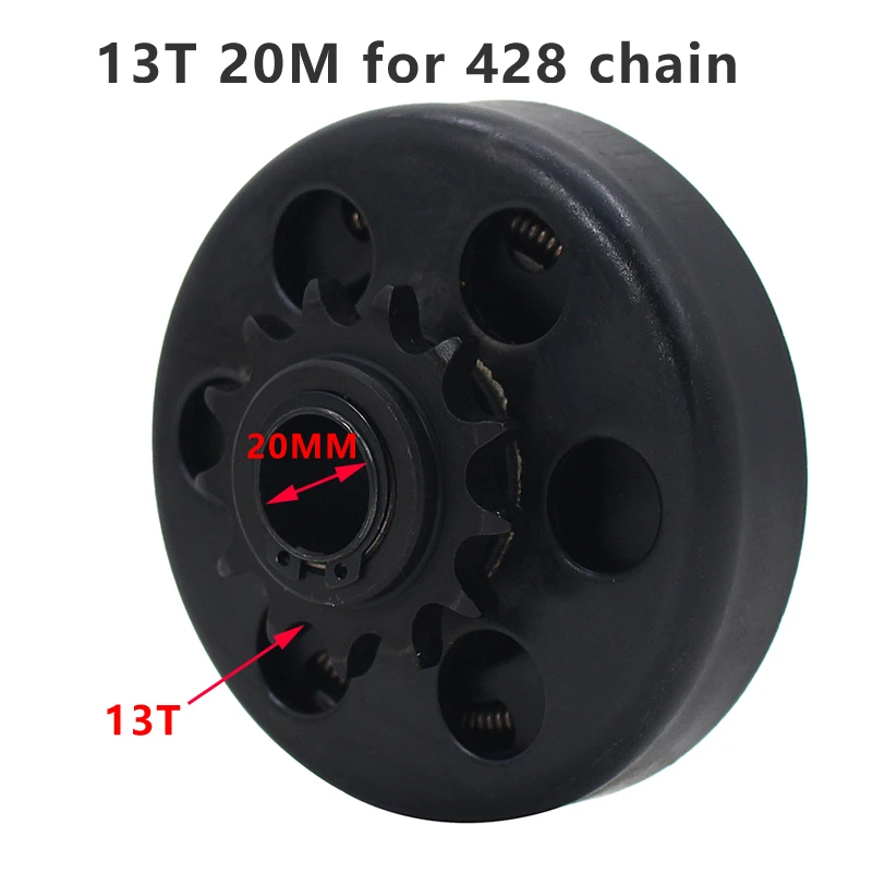 10T 12T 13T 16T Tooth 35/420/428 Chain 16mm 19mm 20mm Centrifugal Automatic Clutch For GO Kart Fun Minibike Drive Sprocket