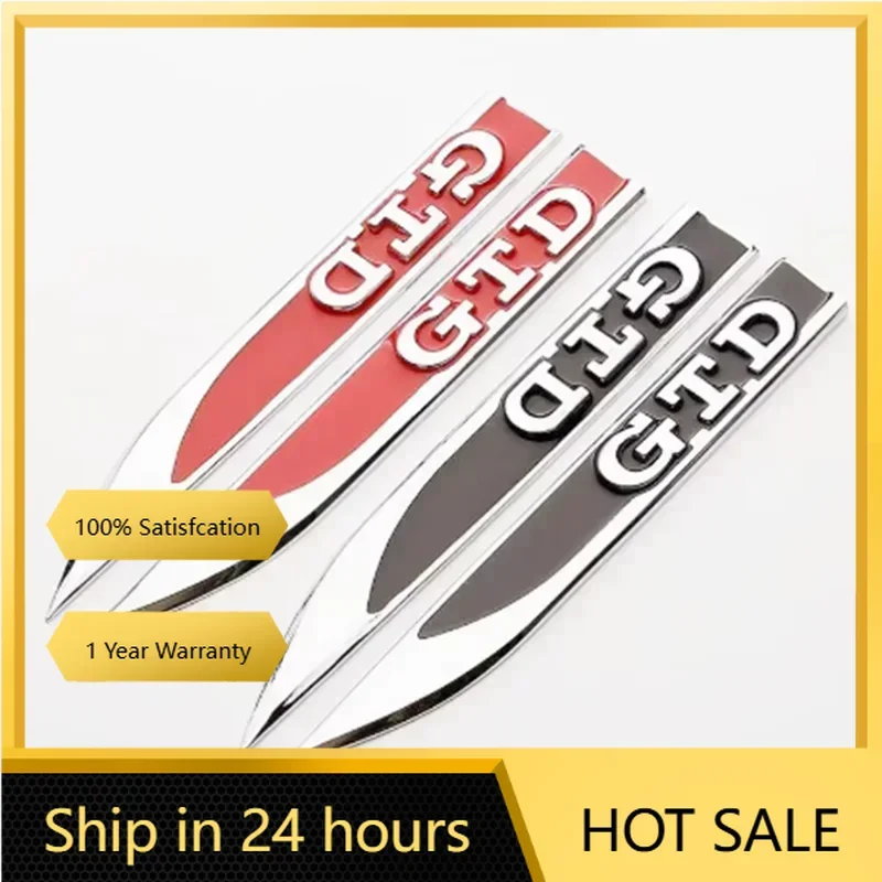 

2026 Новые эмблемы, 2 шт., 3D металлический значок на крыло автомобиля, наклейка с логотипом GTD, наклейки для Volkswagen VW Golf 4 5 6 7 MK4 MK5 MK6 MK7 GTD Emble
