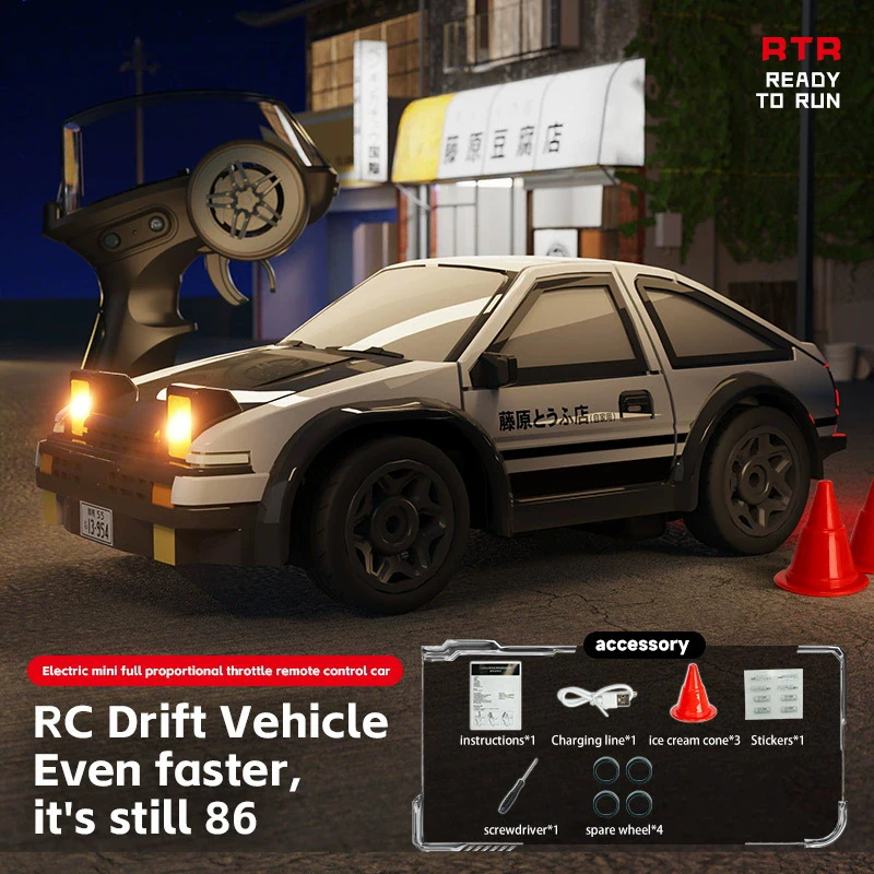 الصبي الكبار RC الانجراف سيارة 1/64 AE86 سطح المكتب الصغير التحكم عن بعد 2.4G 4WD على الطرق الوعرة الانجراف سباق السيارات لعبة مجسمة كهربائية