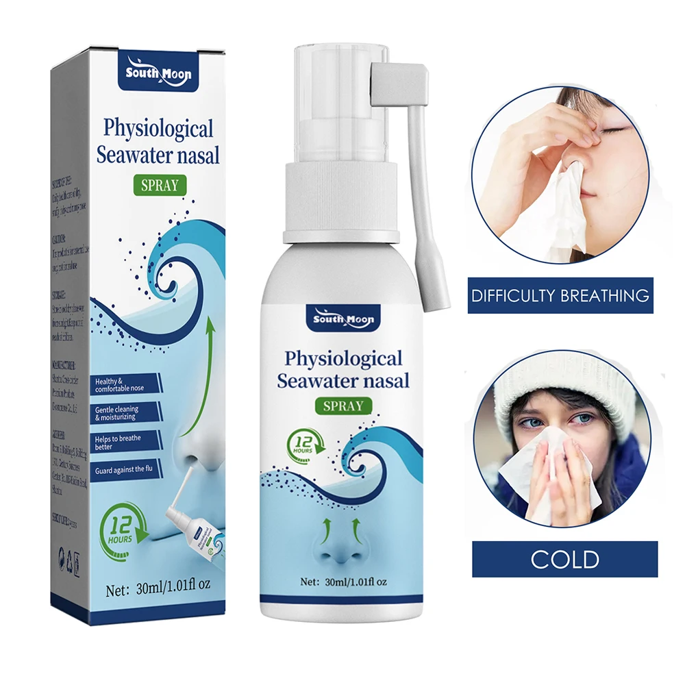 30ml Physiological Seawater Nasal Spray Nasal Chronic Allergic Sinusitis Relieve Congestion Itchy Nose Liquid