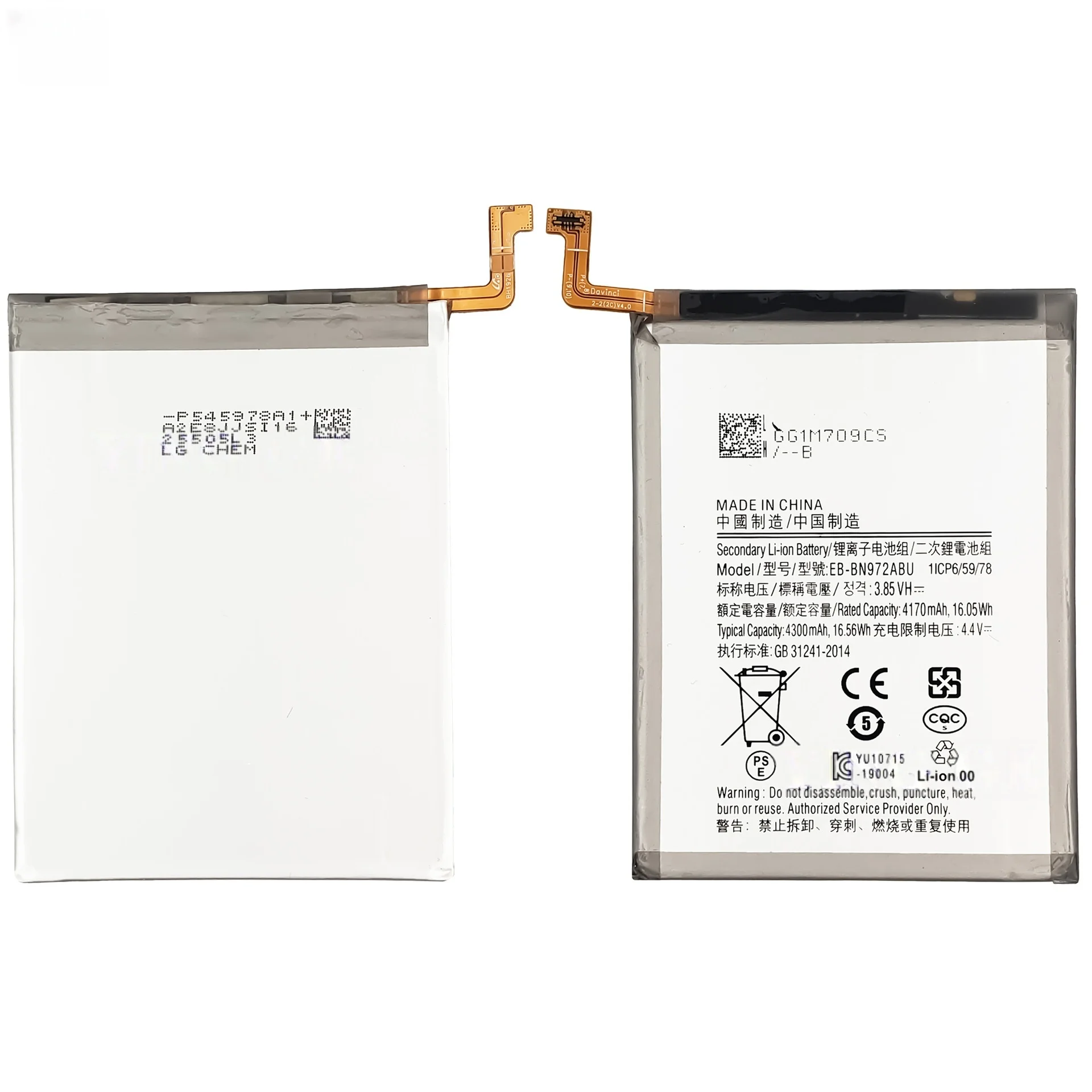 EB-BN972ABU 4300mah Mobile Phone Battery for Samsung Note 10 Plus Large-capacity Rechargeable Battery