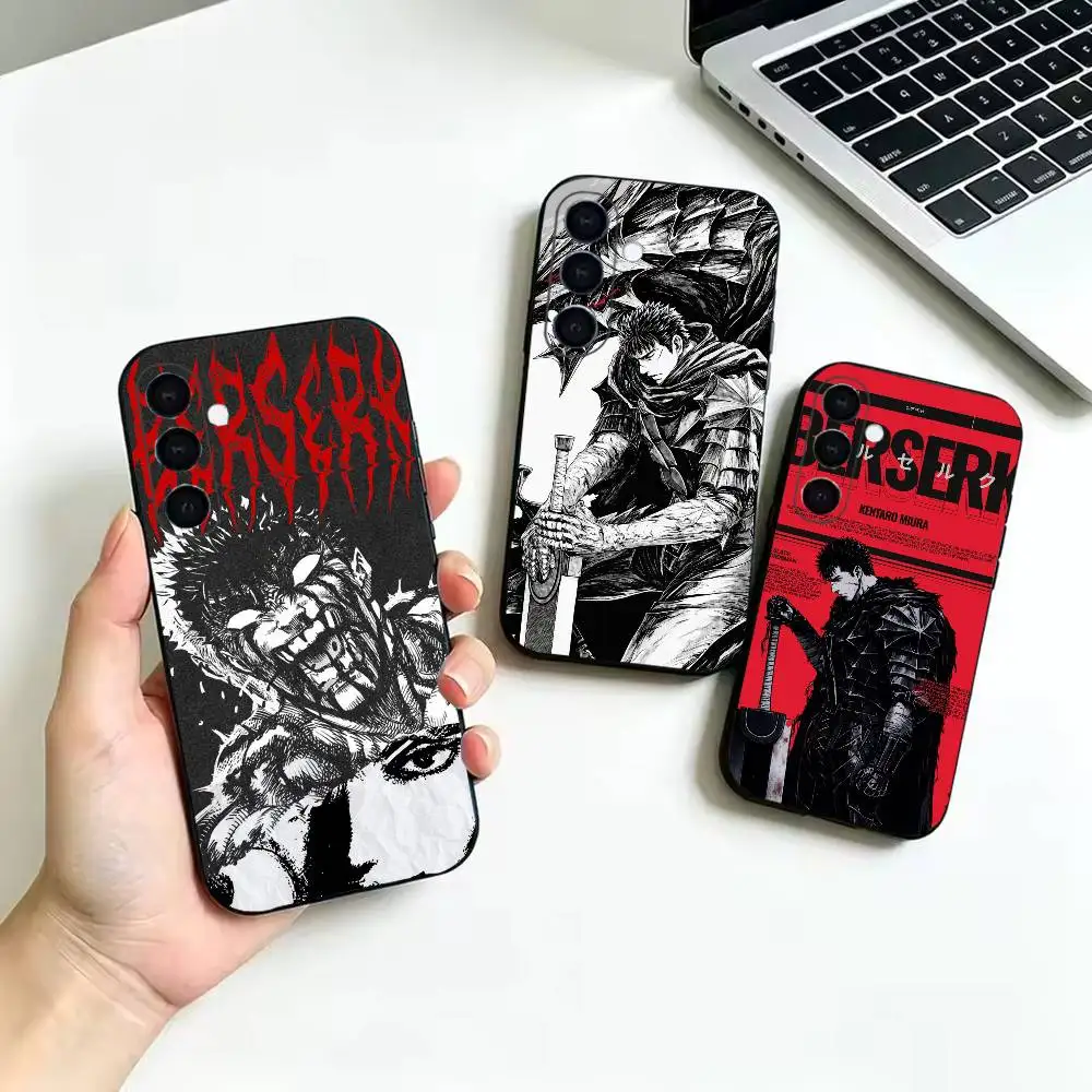Funda de teléfono Berserk para Samsung Galaxy A52 42 32 22 12 02S 72 73 51 41 31 21S 71 30S, otras fundas negras suaves