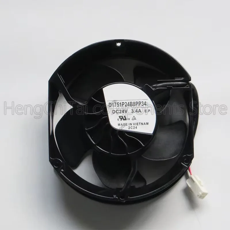 Original 100% Working D1751M24B8CP341 DC24V 3.4A 4 wires cooling fan