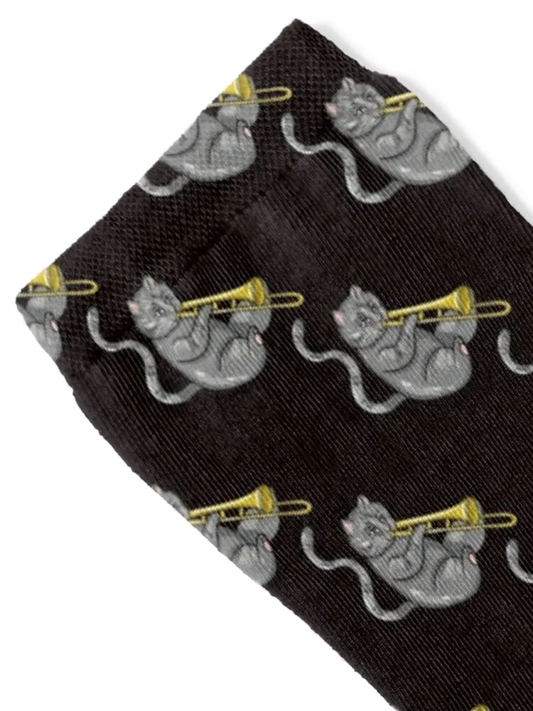 Chaussettes trombone chat,