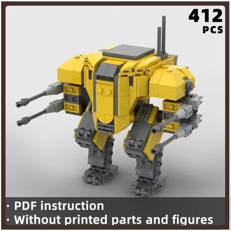 

Конструктор-робот-меха в экоскостюме для фанатов научно-фантастических игр, с элементами оружия и аксессуаров, MOC-модель, игрушка, экшн-фигурка