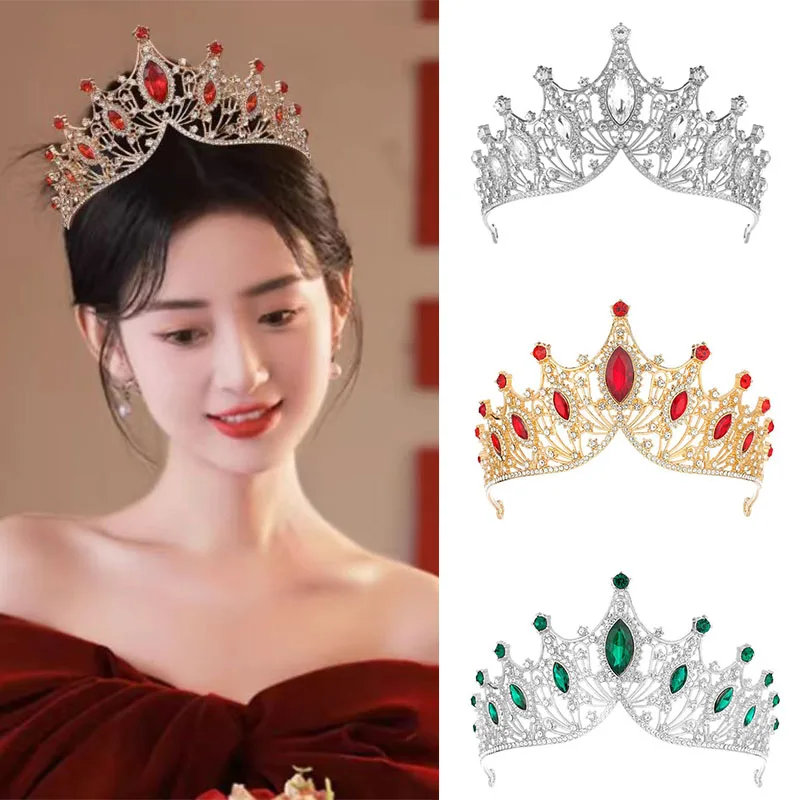 

Luxury Hair Jewelry for Princess, Birthday Crown Headband with Gemstones and Diamonds, Hair Clips and Headbands for Girls