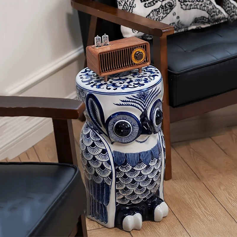Nordic Furniture Decor,creative Owl Tea Table,Ceramic Coffee Table,Living Room Side Table,Storage Desk,Art Booth,Luxury Stool
