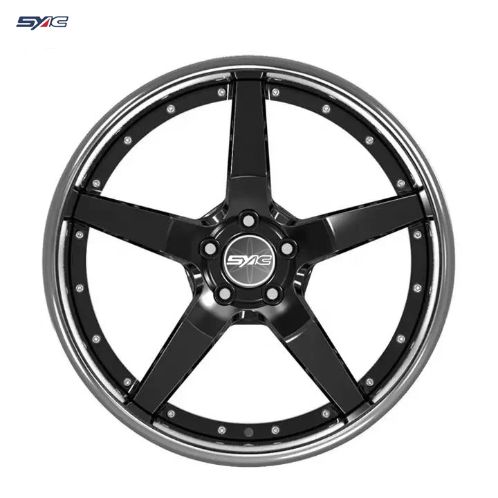 SYAC Customizable New 18-24 Inch 2-pieces Passenger Car Forged Wheels Aluminum Five Spoke Deep Concave Modified Design