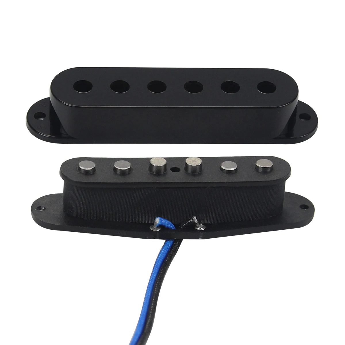 FLEOR 1PCS Alnico 5 Guitar Single Coil Pickup 52mm Staggered Pole Pieces Electric Guitar Pickup