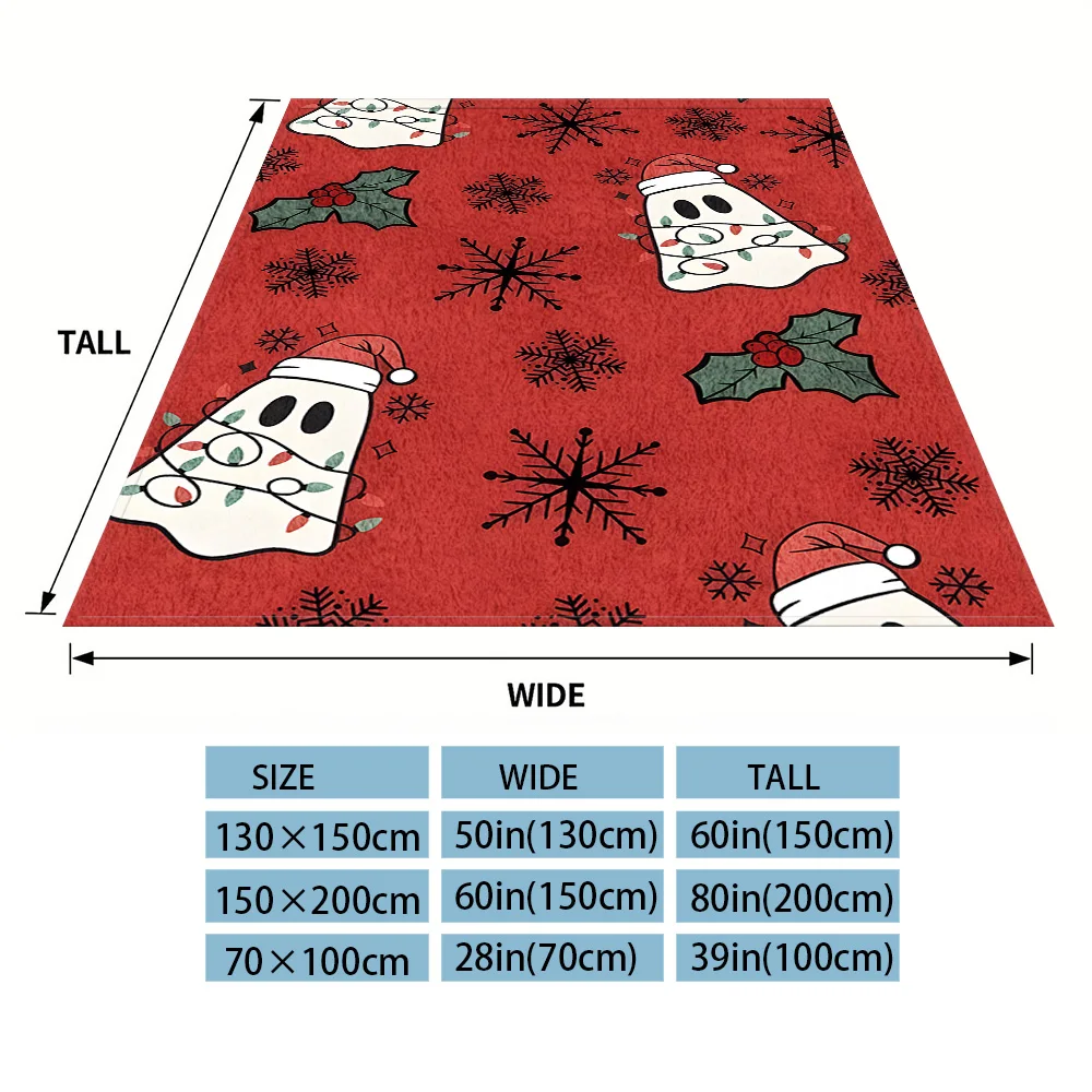Xmas Ghosts Flannel Luxury Blanket, Lightweight And Comfortable Woolen Blanket, Ultra-Fine Fiber
