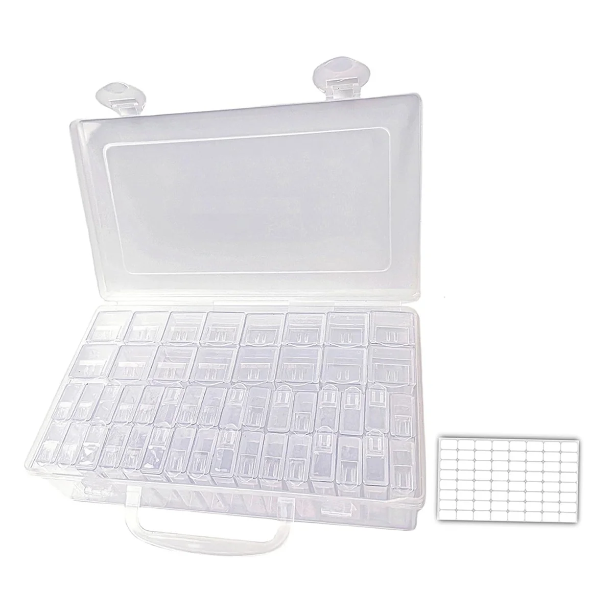 48 Slots Seed Storage Organizer in 2 Sizes with Label Stickers, Durable Portable Seed Container Box