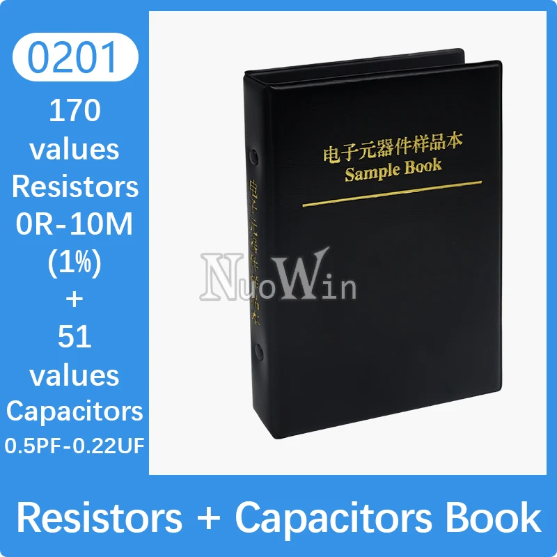 Imagem -02 - Mixed Resistor Capacitor Livro Smd Chip Resistência 0r10m Capacitância Variedade Kit 0201 0402 0603 0805 1206