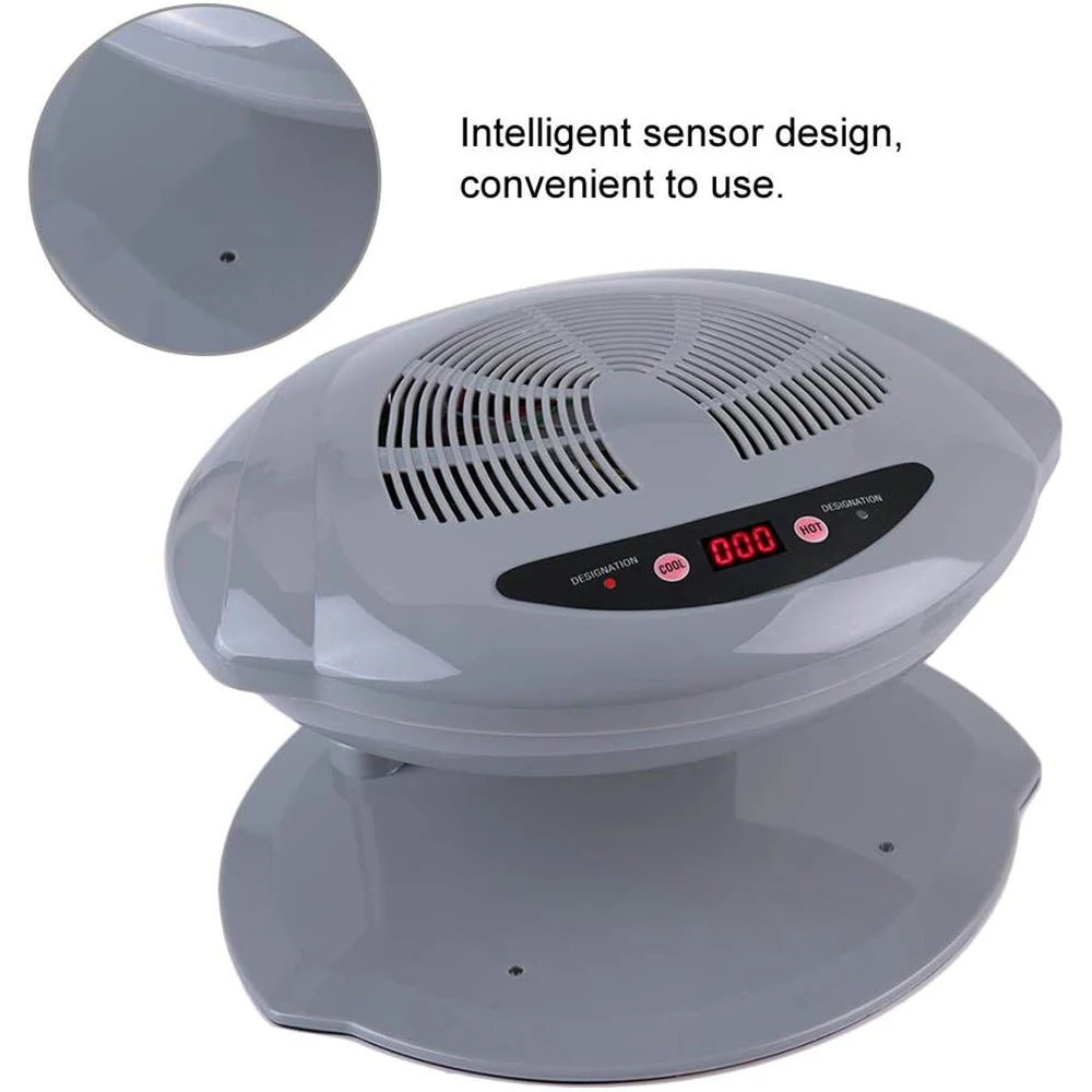 مجفف أظافر، مجفف شعر بمروحة أظافر مع وظيفة الهواء الساخن والبارد الأوتوماتيكية، أدوات أظافر مناسبة لعلاج أظافر القدمين والأظافر