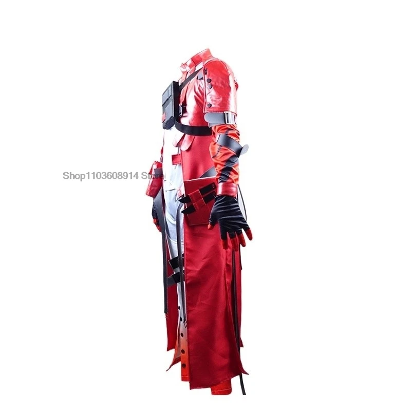 Wuthering Waves Scar Cosplay Costume parrucca uomo uniforme Headwear orecchini elettro risonatore cardiaco Red Cortex Halloween Party