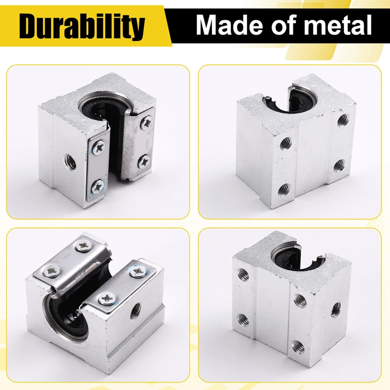 ABDJ-4Pcs SBR10UU Carriage บล็อกแบริ่งสําหรับ SBR10 Linear Support Rail CNC Router