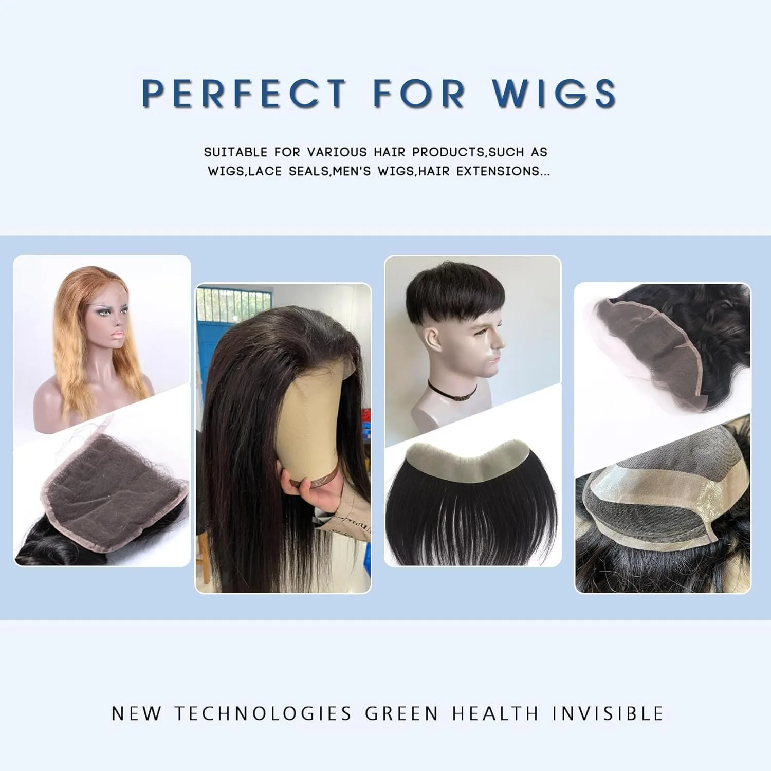 3/4 "(1.9 سنتيمتر) * 3 ياردة شريط شعر مستعار دانتيل لفة مقاوم للماء قوي شريط لاصق على الوجهين الباروكات الشريط للشعر المستعار الدانتيل