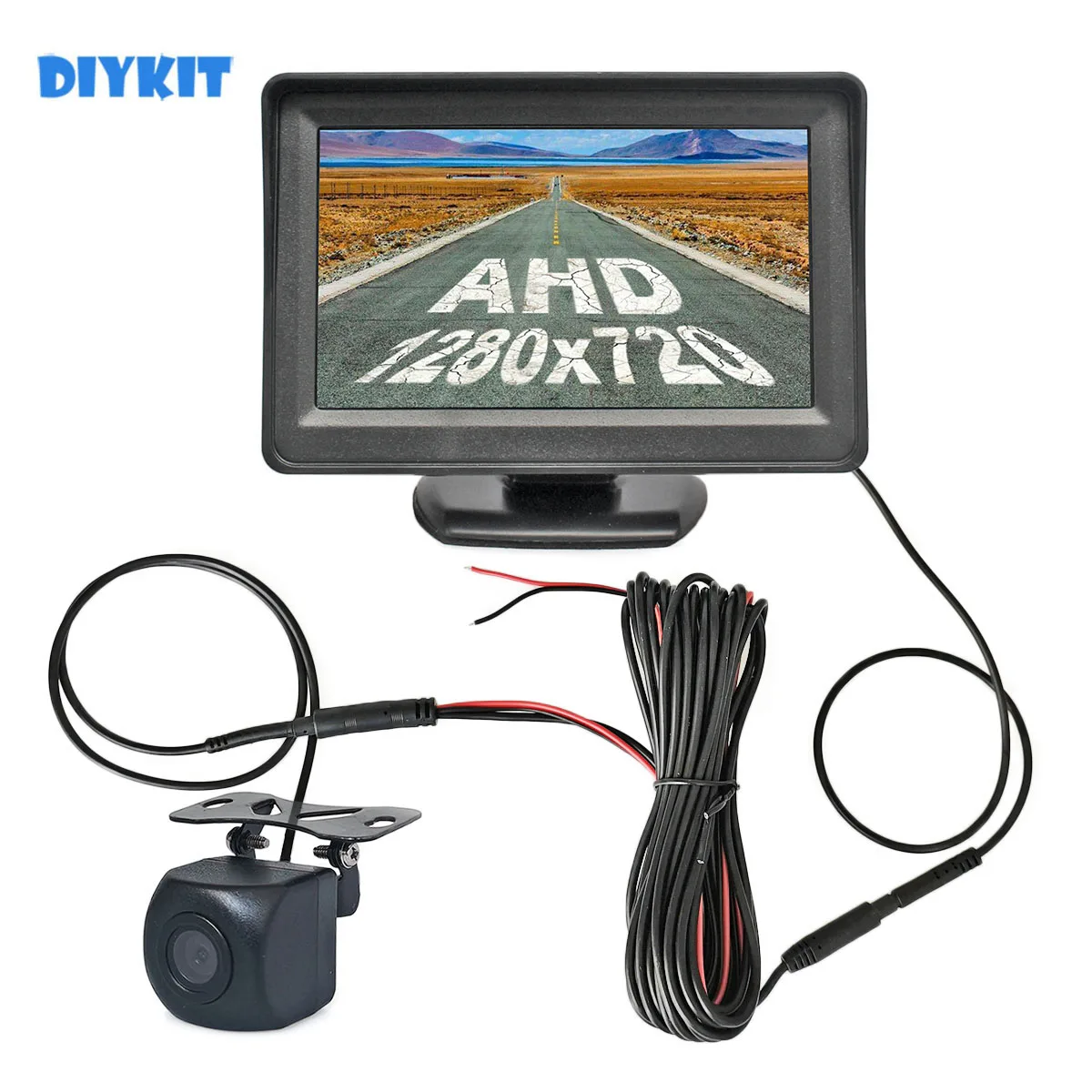 

DIYKIT 1280*720 4.3inch AHD Rear View Car Monitor Vehicle Reverse Backup Starlight Car Camera Video Parking System