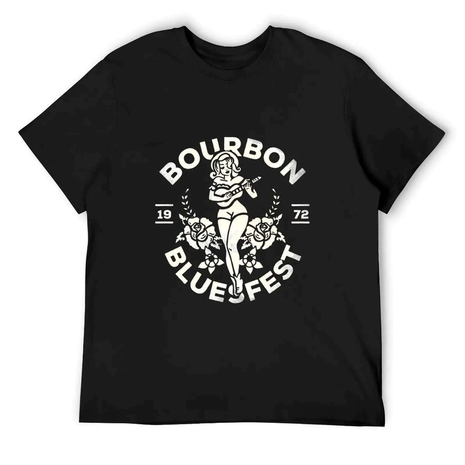 

Bourbon Blues Fest 1972 T-Shirt affliction shirts anime stuff summer 2025 boys whites fitted t shirts for men
