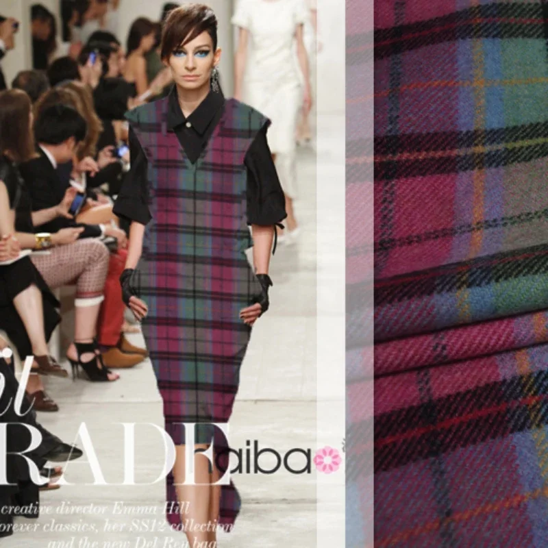 

Wool Fabric Monochrome Twill Wholesale Clothing Autumn Winter Pants Trench Coat Fabrics Brand Designer Fashion Cloth by Meter