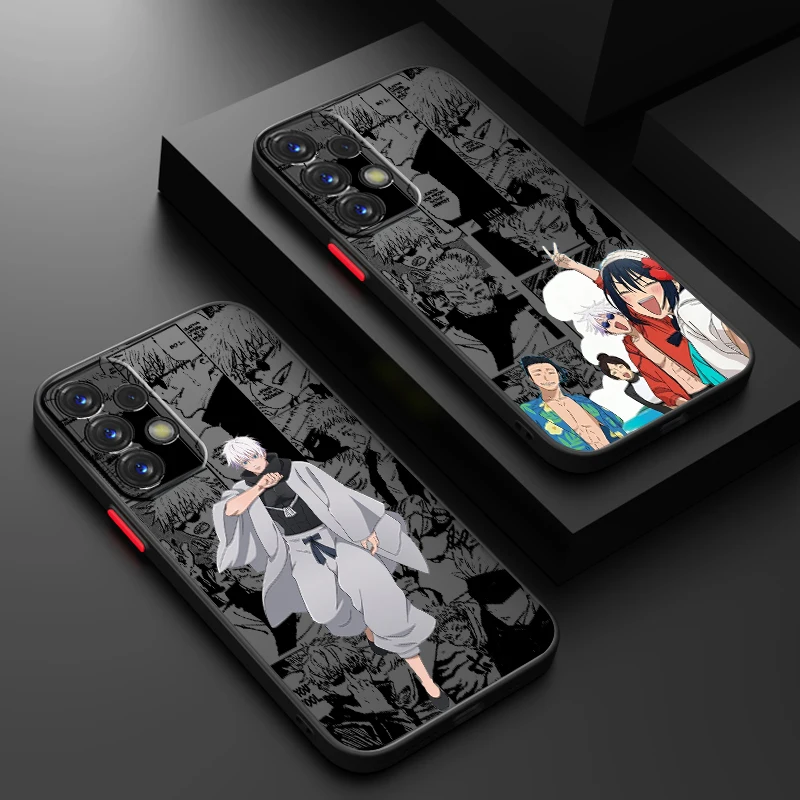 Spell Battle Anime Fashion Frosted Translucent For Samsung A53 A52 A33 A32 A51 A71 A21S A13 A73 A50 A22 A12 5G Soft Phone Case