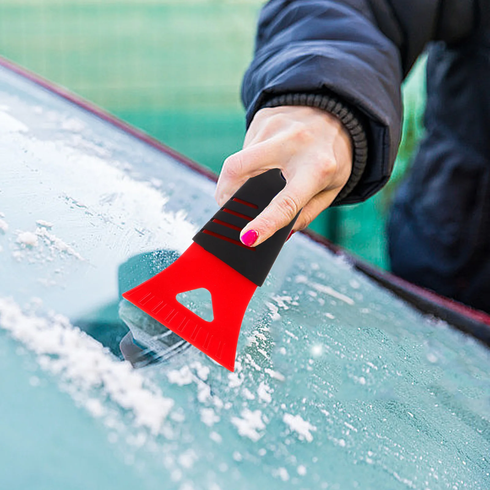 2 Stück Mini-Eiskratzer zum Entfernen von Schneeautos für Windschutzscheiben, Werkzeug, PP, Rückspiegel, Mini-Kühlschrank