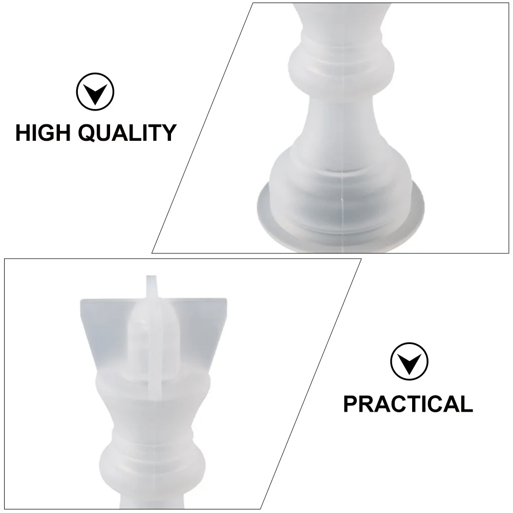 

Набор из 6 простых силиконовых форм для шахматных фигур, инструмент для литья эпоксидной смолы, красивый многоразовый набор для творчества