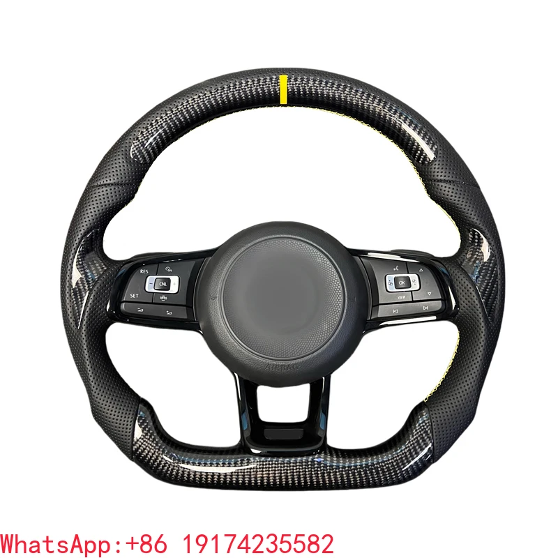 

Suitable for Volkswagen Golf MK5 MK6 MK7 MK8 GTI R 4 5 6 7 Carbon Fiber Sports Steering Wheel Old Model Upgrade New Model