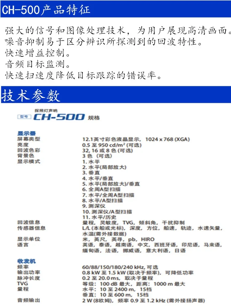 Горячая Распродажа 925, прожектор Furuno, эхоль FURUNO CH-500, морской эхолот, интеллектуальный водонепроницаемый
