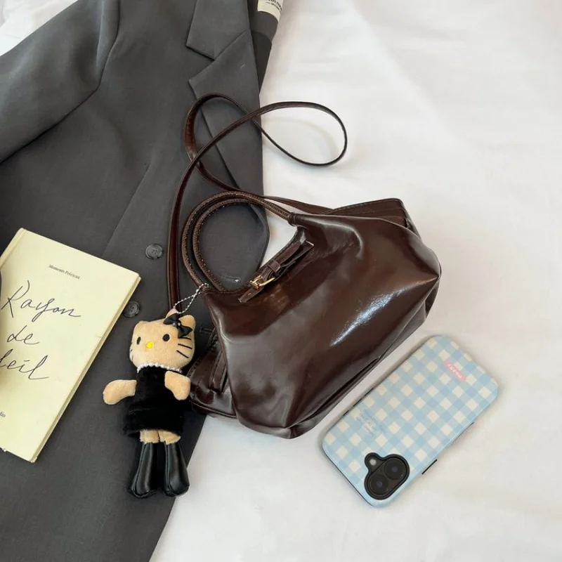 Верхняя женская большая сумка из телячьей кожи с модным винтажным легким мягким повседневным стилем El Salvador