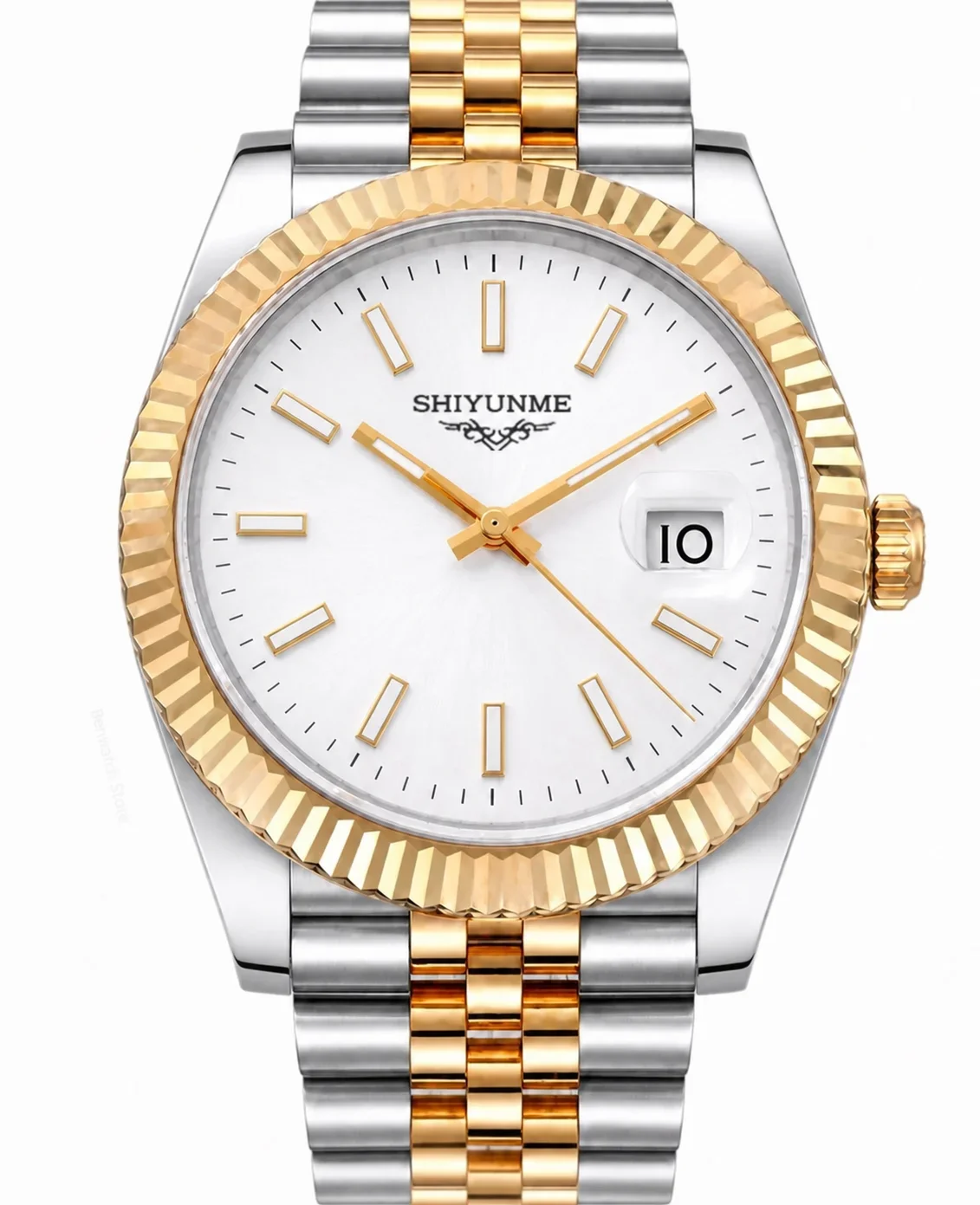 40 mm 904L Men's Stainless Steel Automatic Mechanical Watch with a Minimalist Dial, Full Functionality, and World Time