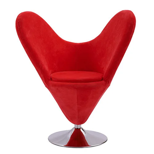 Nordic Creative Artistic European-Style Modern Heart-Shaped Lounge Chair for Bedroom Hotel Living Room Love Seat for Advertising