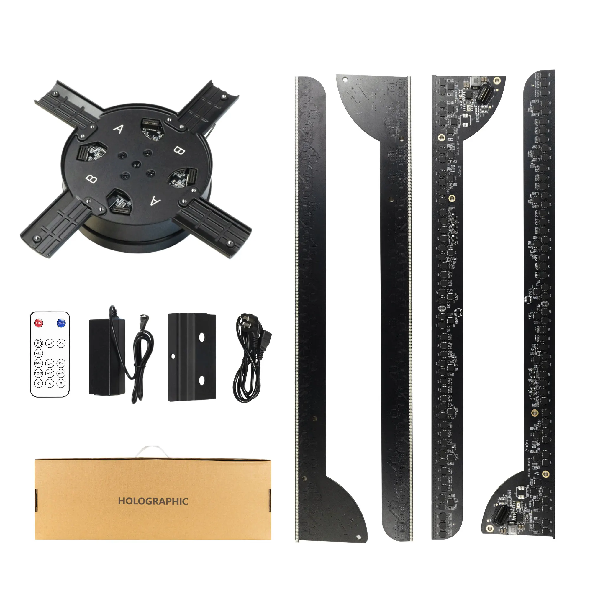 High Resolution 80cm 3D Hologram Fan High Brightness Holographic Fan For Advertising Hot Selling 80M 3D Led Fan For Promotion