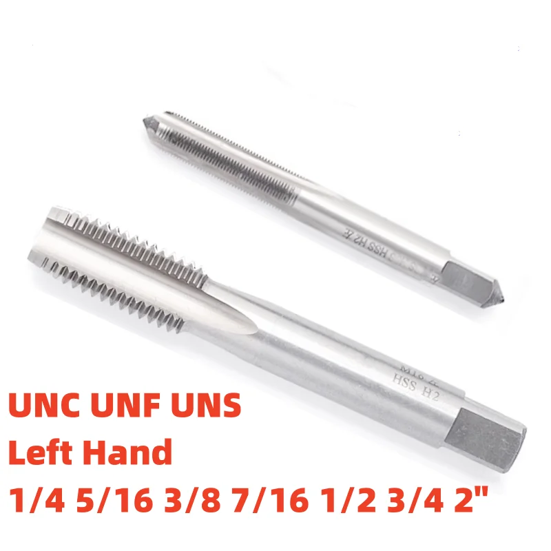 HSS Left hand American Straight Grooved Flute Tap UNC UNF UNS 6-32 10-24 1/4 5/16 3/8 7/16 7/8 1/2 3/4 2