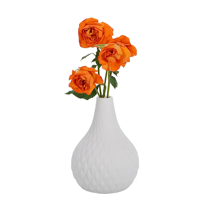 

CX simple ins wind white porcelain small vase, home soft decoration