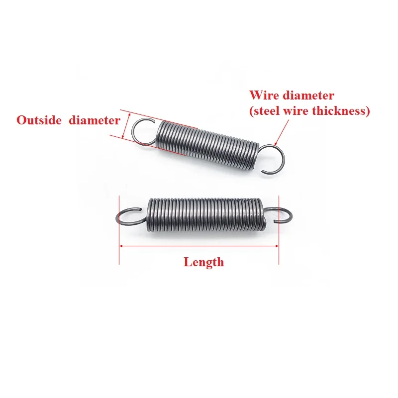 Open Tension Spring Expansion Springs Extension Tension Spring Wire Diameter 1.0mm Outside Diameter 6mm-12mm