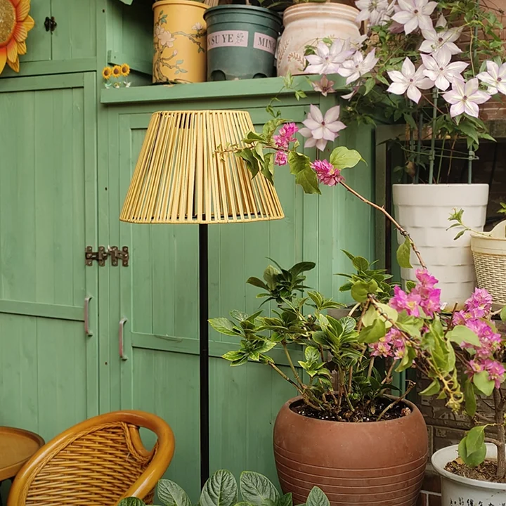 

Garden Solar USB Rattan Floor Light Outdoor Decorative Atmosphere Lamp for Patio Landscape