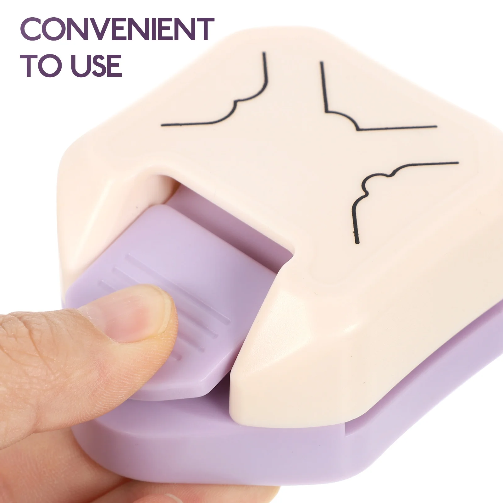 1pc Maker 3-In-1 Paper Punch For Diy Crafts Scrapbooking Card Making Rounded Edge Paper Punch For Crafting Tool Craft Puncher