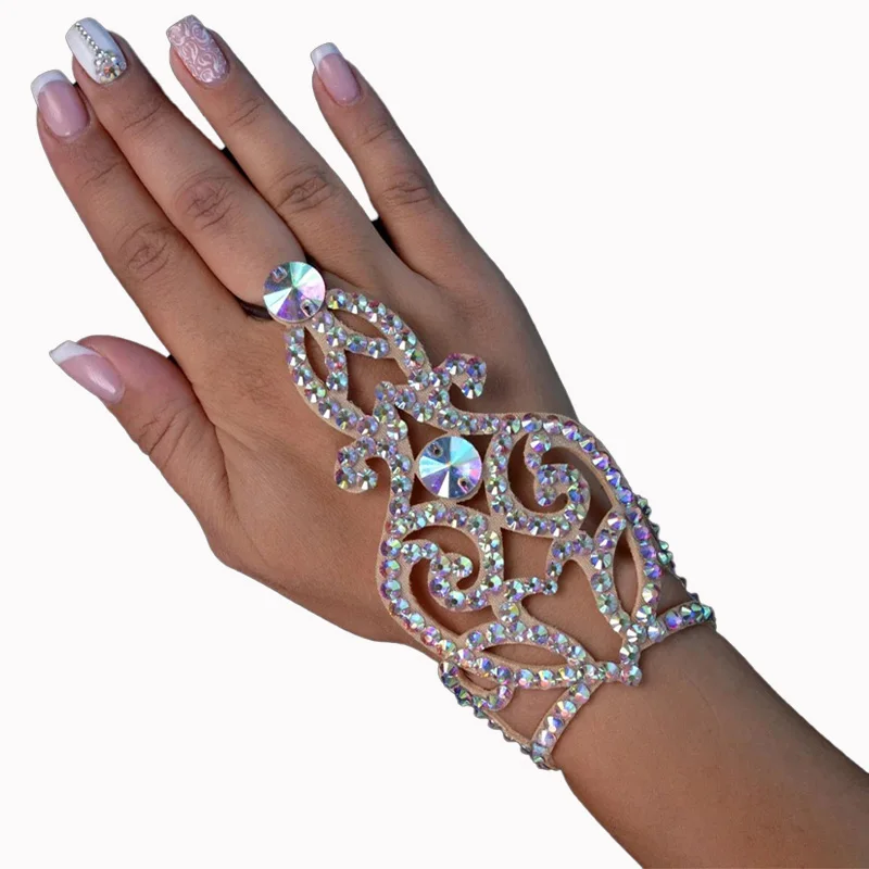 Stage Performance Accessories Belly Dance Bracelet High-end Female Adult Exquisite Performance Rhinestone Matching Accessories