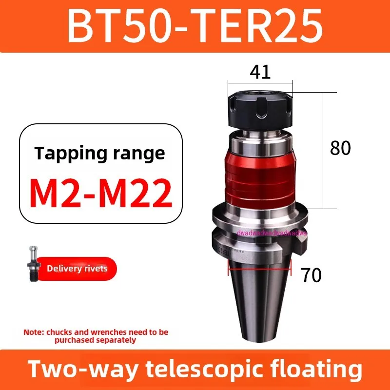 

Tapping Tool Holder Telescopic Floating Tap Holder for BT40 BT50 Specialized Tap Chuck for CNC Machining