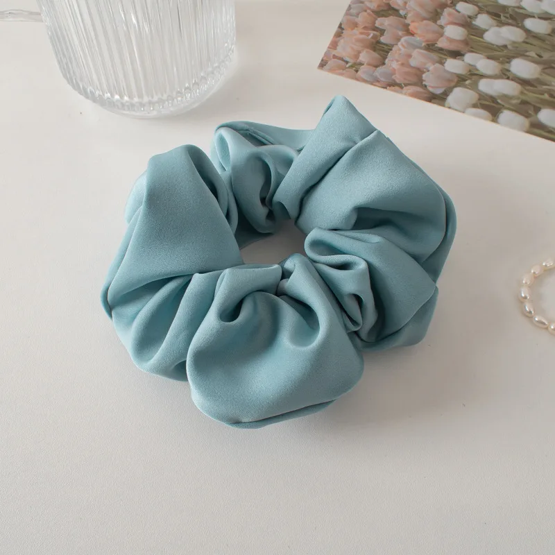 Solid Color Satin Large Intestine Headband Spring New Style Hair Tie Rope Hair Accessories