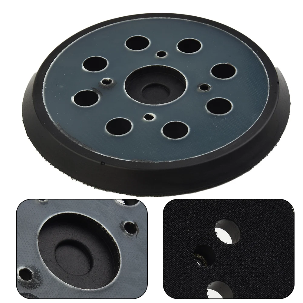 

5Inch Sanding Pad 8Holes Backing Pad Hook&loop Self Adhesive Attachment Workshop Spare Accessories Power tools