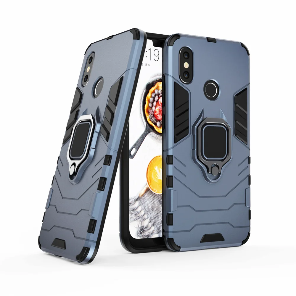 Shockproof Armor Case for Xiaomi Mi 8 Case Ring Holder Stand Phone Back Cover for Xiomi Mi 8 MI8 Xiaomi8 Funda Capa